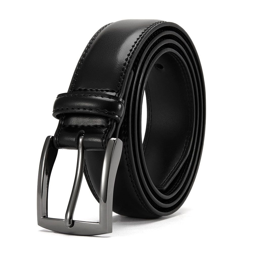 Picture of Men's Genuine Leather Belt Versatile Metal Pin Buckle Belt Luxury Strap Male Belt Business Casual Belt