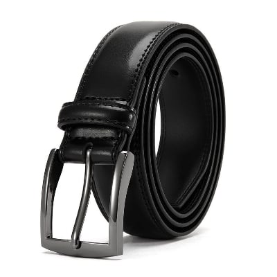 Picture of Men's Genuine Leather Belt Versatile Metal Pin Buckle Belt Luxury Strap Male Belt Business Casual Belt