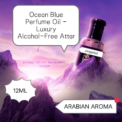 Picture of Ocean Blue Perfume Oil – Luxury Alcohol-Free Attar | Fresh Aquatic, Aromatic and Woody Scent | Long Lasting Unisex Perfume Oil for Daily Wear or Special Occasions
