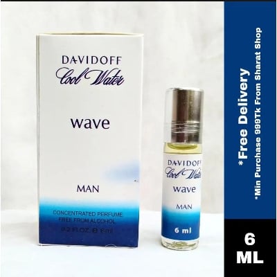 Picture of Cool Water Wave Concentrated Perfume Oil Long Lasting Non-alcoholic Fragrance - 6ml. USE FOR MAN-Blue