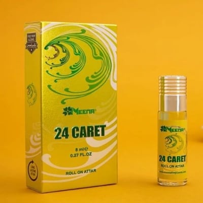 Picture of Golden Concentrated Perfume Oil Meena 24 Carat Roll On Attar, Packaging Type: Box, Packaging Size: 8ml-Black