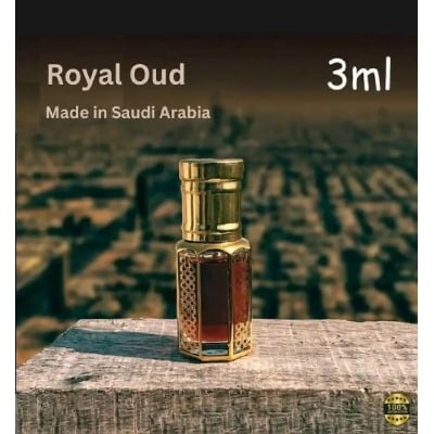 Picture of Royal Al Oud Attar Unisex Perfume Arabic Fragrance 3 mL-Black