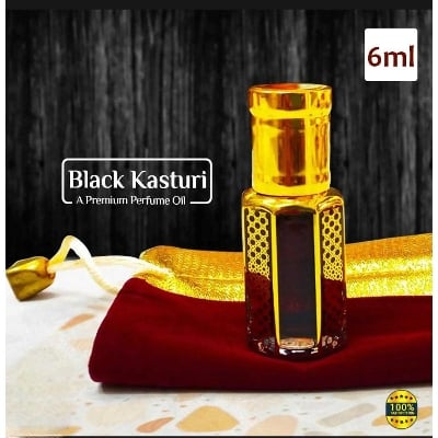 Picture of Black Kasturi : Premium Quality-(3ml | 6ml | 12ml )- Long Lasting Traditional Attar For Men-Black