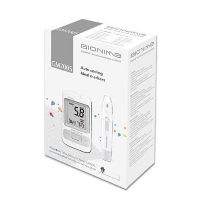 Picture of Bionime GM700S Rightest Blood glucose Monitoring System (Switzerland Design) With 10 Test Strip |-White