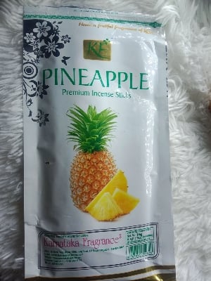 Picture of Pinapple Zipper Pack Incense Sticks - 130gm (100pics )Agarbatti.made in india.-Brown