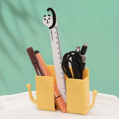 Picture of Wall Mounted Mobile Phone Holder Multifunction Holder Remote Control Storage Box Charger Hook Cable Charging Dock Stand-Multicolor
