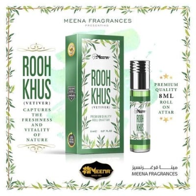 Picture of MEENA ROOH KHUS Floral Attar 6ML(Woody)-Green