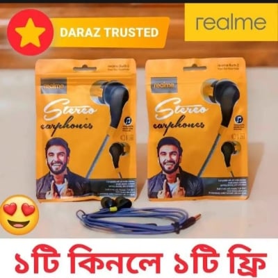 Picture of Realme Buds 2 magnet earphone with Mic Buds Headphone - Earphone |-Black