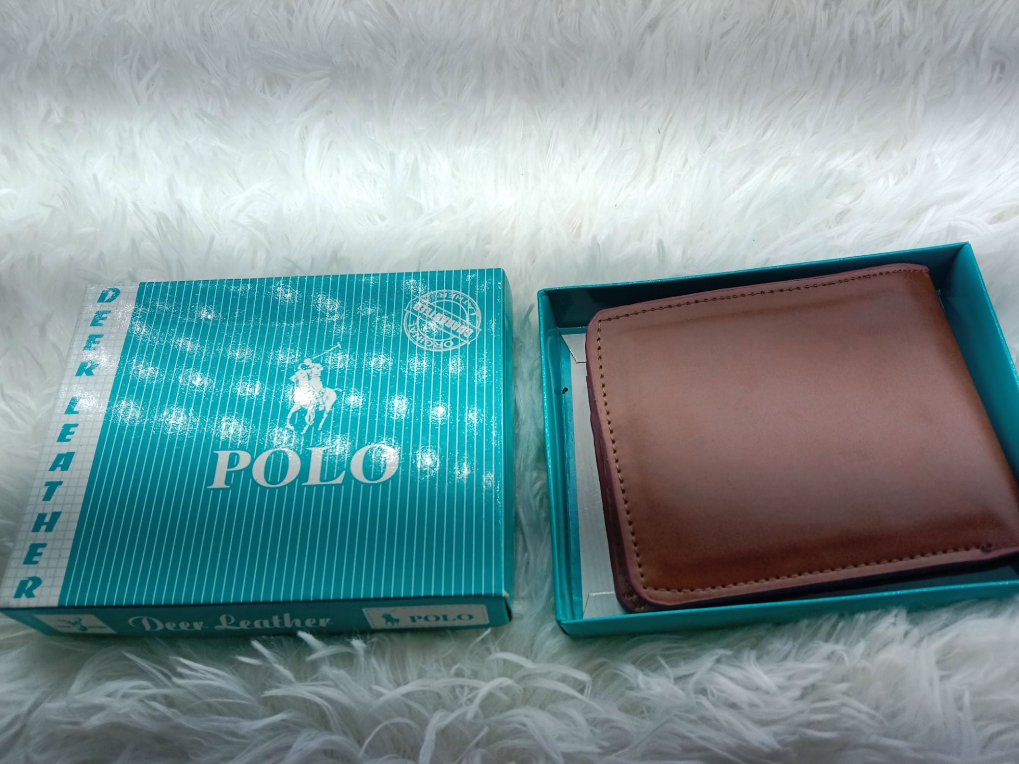 Picture of POLO SPORT Mens Short Wallet Fashion Light Face Soft Leather Mens Horizontal Multifunctional Wallet |-Brown