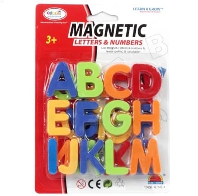 Picture of Magnetic Letters Numbers Symbols Toy ABC 123 abc  Magnetic Alphabet Kids Educational Learning Toy - Baby Toys |-Brown
