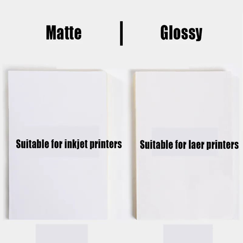 Picture of A4 210mm X 297mm Matt White Self Adhesive Easy Peeling Printable Sticker Paper For Inkjet Printer 10 Sheets Label Sticker-White