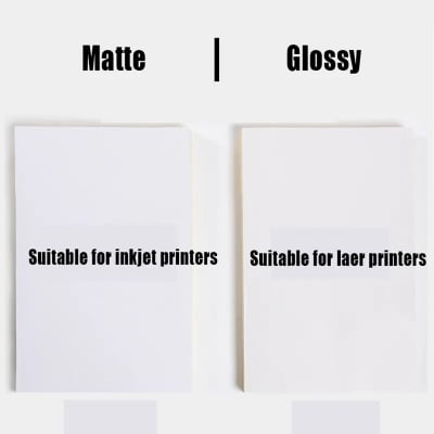 Picture of A4 210mm X 297mm Matt White Self Adhesive Easy Peeling Printable Sticker Paper For Inkjet Printer 10 Sheets Label Sticker-White