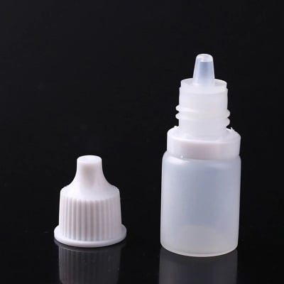 Picture of 50pcs Dropper Bottles Squeezable Eye Drop Bottle Empty Plastic Liquid Eyedrops Vial 6ml/12m-White