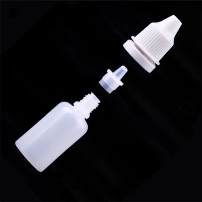 Picture of 50pcs Dropper Bottles Squeezable Eye Drop Bottle Empty Plastic Liquid Eyedrops Vial 6ml/12m-White