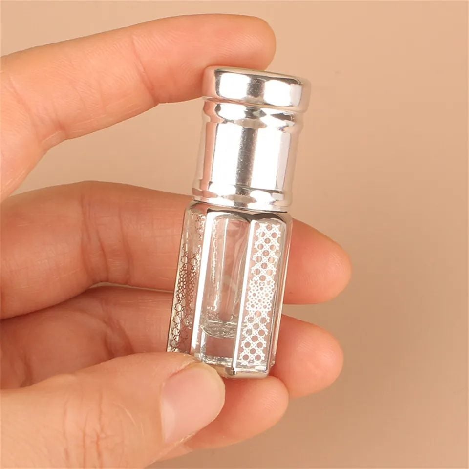 Picture of 3/6/12ML Luxury Golden Refillable Essential Oils Roll On Glass Bottles Empty Roller Perfume Bottle Cosmetics Sample Containers-Gold