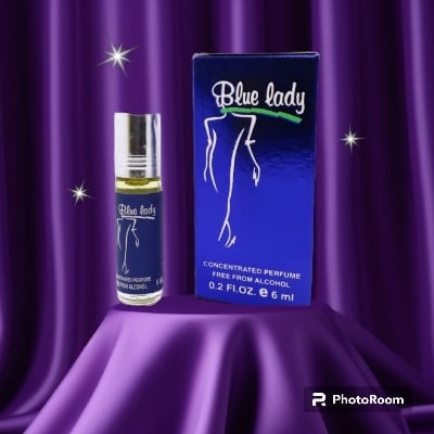 Picture of Blue Lady attar by AL MEMAR long lasting good fragrance 6 ml |-Blue