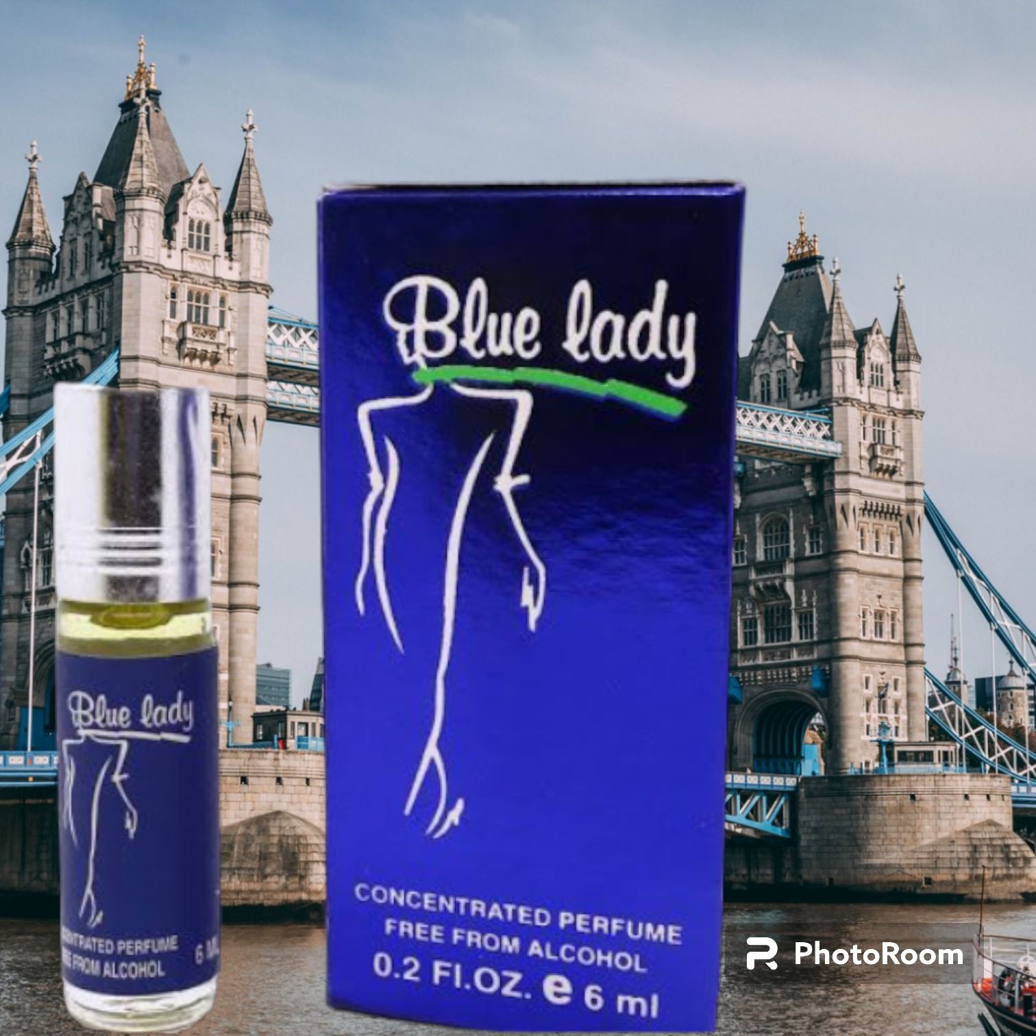 Picture of Blue Lady attar by AL MEMAR long lasting good fragrance 6 ml |-Blue