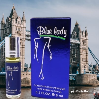 Picture of Blue Lady attar by AL MEMAR long lasting good fragrance 6 ml |-Blue