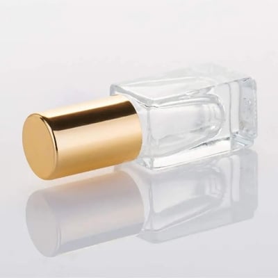 Picture of 3.5 ml Square Glass Roller Bottle For ATTAR Oils plastic  Caps lip gloss for women garrafa travel-Gold