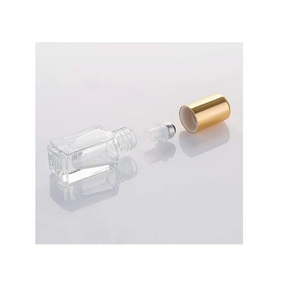 Picture of 3.5 ml Square Glass Roller Bottle For ATTAR Oils plastic  Caps lip gloss for women garrafa travel-Gold