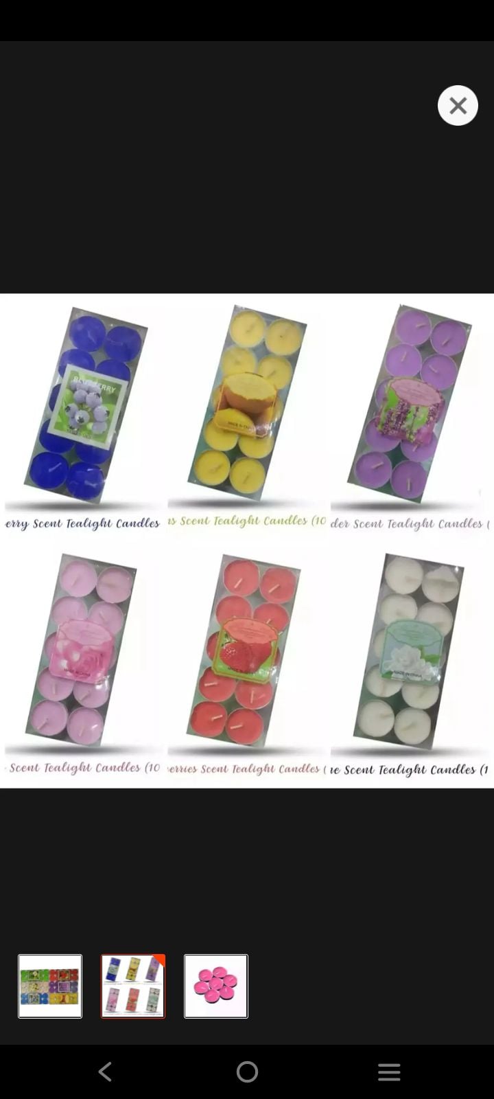 Picture of Tea light scented candle |-Multicolor