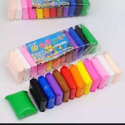 Picture of 12pcs-1pac DIY soft Super clay/sand craft ideas for your baby/kids |-Multicolor