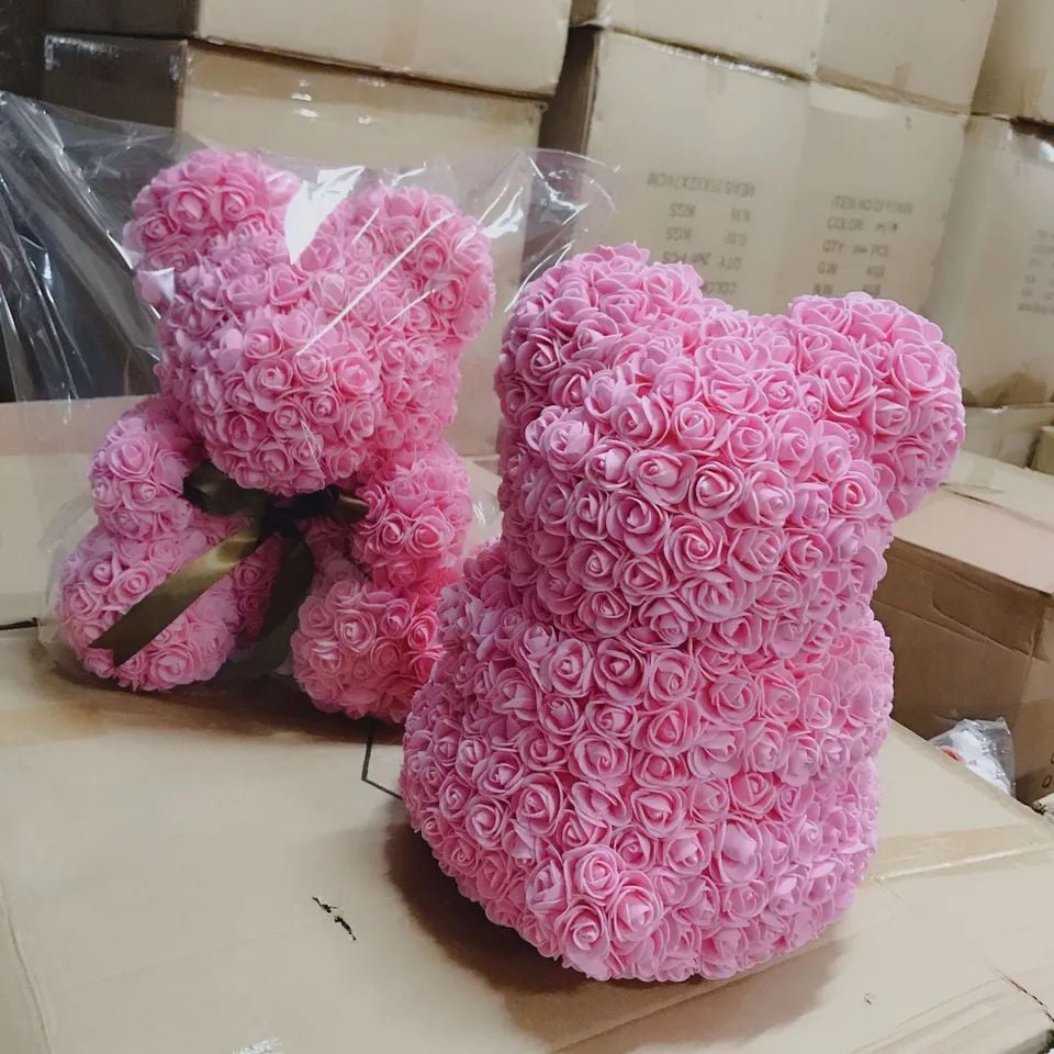 Picture of 25Pcs 3cm Foam Rose for Bear Artificial Flowers Diy Gifts Box Wedding Decorative Christmas Home Decor 20 Color-Multicolor