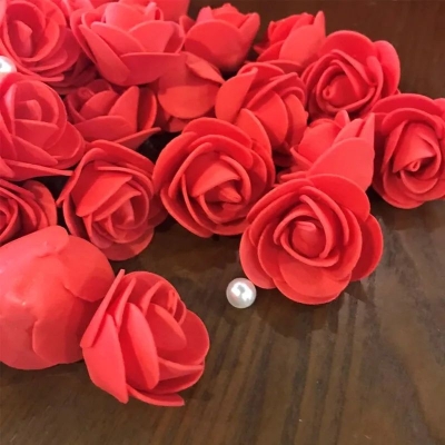 Picture of 100Pcs 3cm Foam Rose for Bear Artificial Flowers Diy Gifts Box Wedding Decorative Christmas Home Decor 20 Color-Multicolor