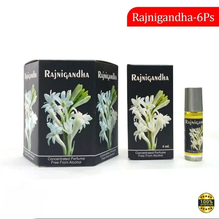 Picture of Rajnigandha Roll On Flower Attar-6 Peices |-Black