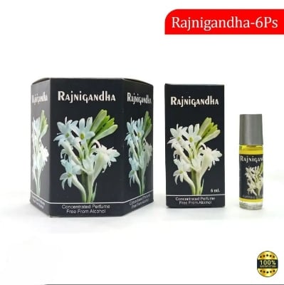 Picture of Rajnigandha Roll On Flower Attar-6 Peices |-Black