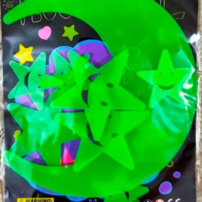 Picture of Glow In The Dark Luminous Star Stickers Halloween Decorations for Home Toy -1pac |-Brown
