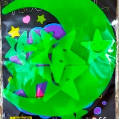 Picture of Glow In The Dark Luminous Star Stickers Halloween Decorations for Home Toy -1pac |-Brown