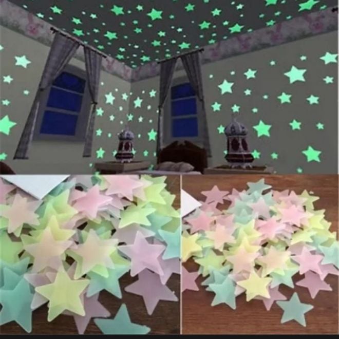 Picture of Glow In The Dark Luminous Star Stickers Halloween Decorations for Home Toy -1pac |-Brown