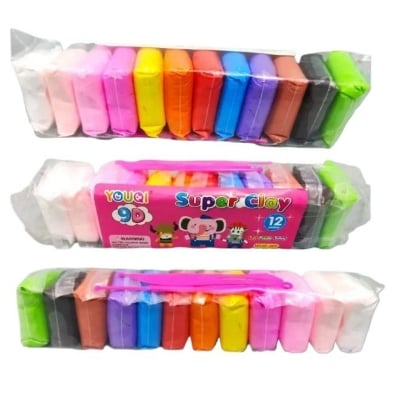 Picture of 12pcs-1pac DIY soft Super clay/craft ideas for your baby/kids |-Multicolor