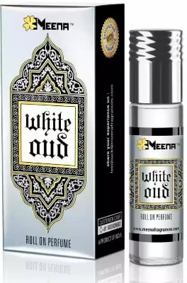 Picture of MEENA FRAGRANCE WHITE OUDH -INTENSE WOODY FLORAL AGARWOOD 8ML ROLL ON ATTAR (INDIA) |-White