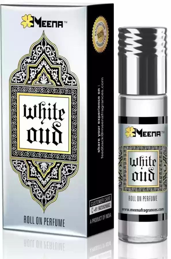 Picture of White Oudh-Made In India-Roll On Perfume Oil 8ml Meena-White