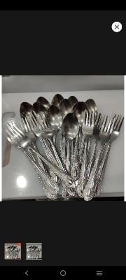 Picture of Stainless Steel Tea And Kata/Fork Spoon 24 pices Set - kitchen accessories |code= 100-White