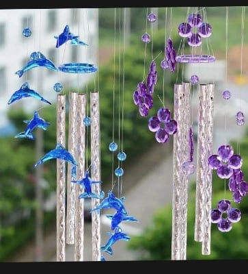 Picture of Home indoor decoration wind bell hanging ornament memorial wind chimes |-Multicolor