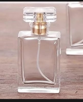 Picture of Empty Perfume Atomizer Refillable Spray Bottle 30ml 1pcs - Transparent Glass Square Shape |-White