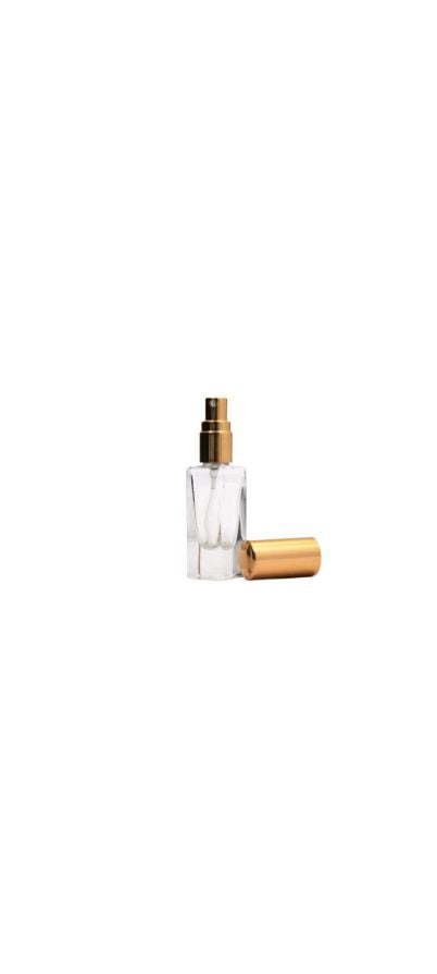 Picture of Empty perfume Bottle Square shape 5ml Refillable Spray Atomizer Transparent Glass Random Color 1pcs |-Brown