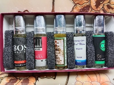 Picture of 5 Mix Flavor - Unveiling a Symphony of Scents - 6 x 5 = 30 ml Roll-On System - Alcohol-Free Perfume Oil | Silicon Mart-Multicolor