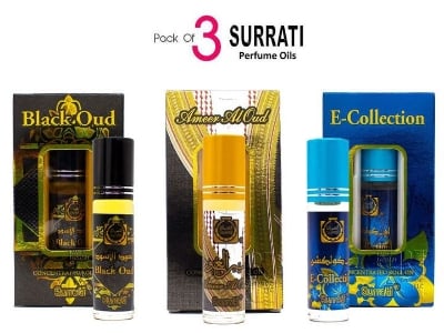 Picture of Pack of 3 Surrati Perfumes Oils-Multicolor