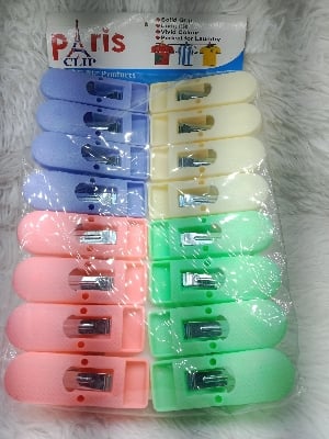 Picture of 16 pics Big size Best Quality Colorful Plastic Cloth Clip Multi colors cloth hanger |-Multicolor