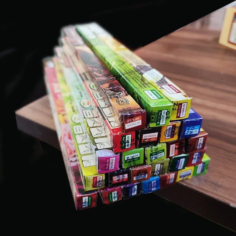 Picture of 25 Small Boxes Indian Incense Sticks Lavender Meditation Rose Incenses Tibetan Scents Home Fragrance Aromatherapy Stick-Multicolor