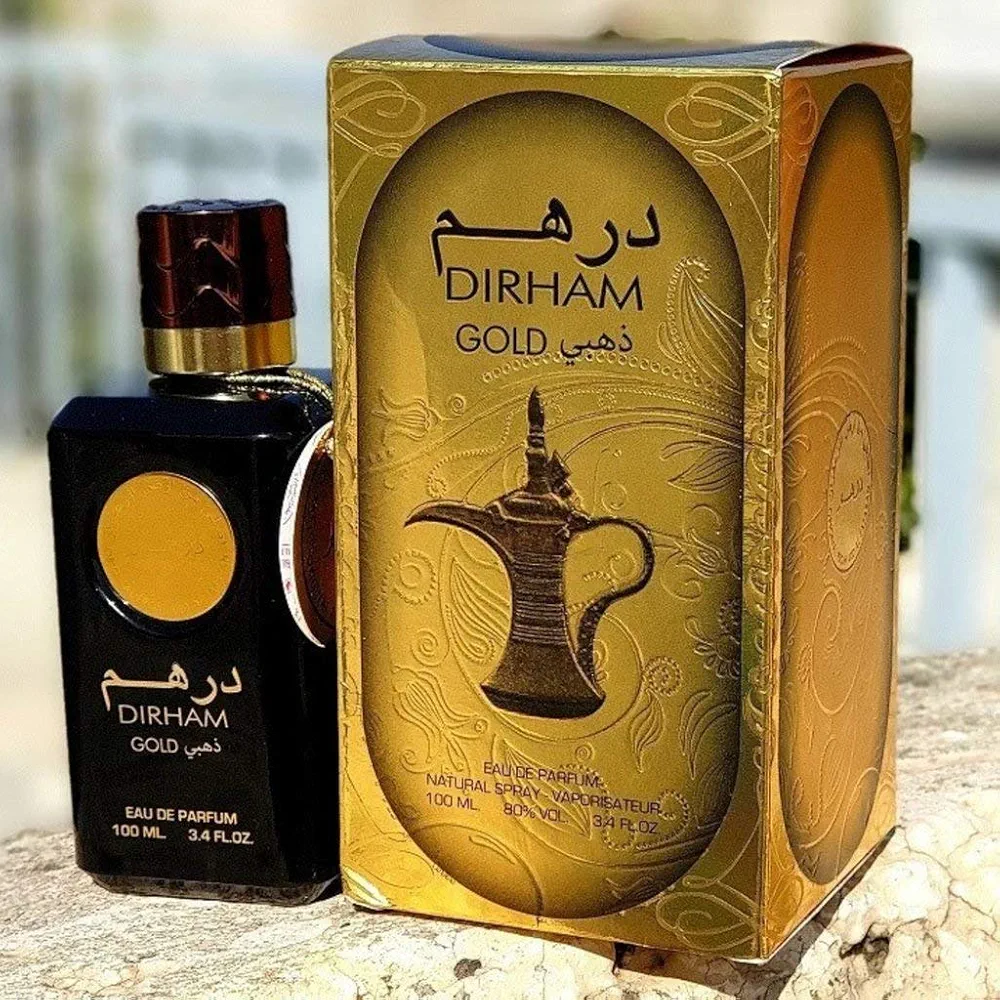 Picture of Dirham Gold EDP - Eau De Parfum 100ML (3.4oz) | Arabian Perfumery | Notes of Roses, Sandalwood, Vetiver, Bergamot, & Vanilla | Everyday Essential | by Ard Al Zaafaran-Body