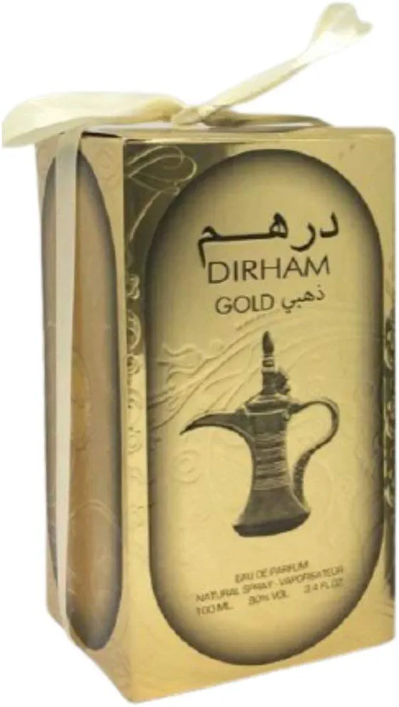 Picture of Dirham Gold EDP - Eau De Parfum 100ML (3.4oz) | Arabian Perfumery | Notes of Roses, Sandalwood, Vetiver, Bergamot, & Vanilla | Everyday Essential | by Ard Al Zaafaran-Body