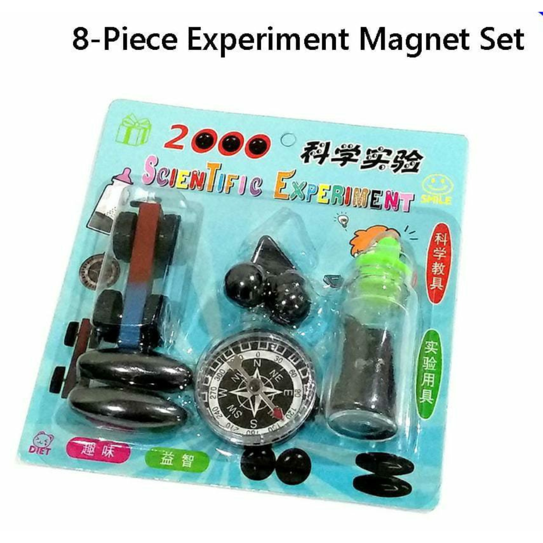 Picture of 8 PCS Science Experiment Magnets KIT for Education Science Experiment Tools with Magnet Powder Including Oval Ball/Ball/Star.-Multicolor