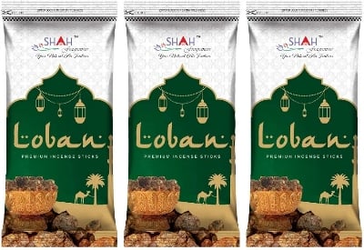 Picture of Shah fragrances Loban Zipper Incense Sticks (Pack of 3 * 130 Grams)-Multicolor