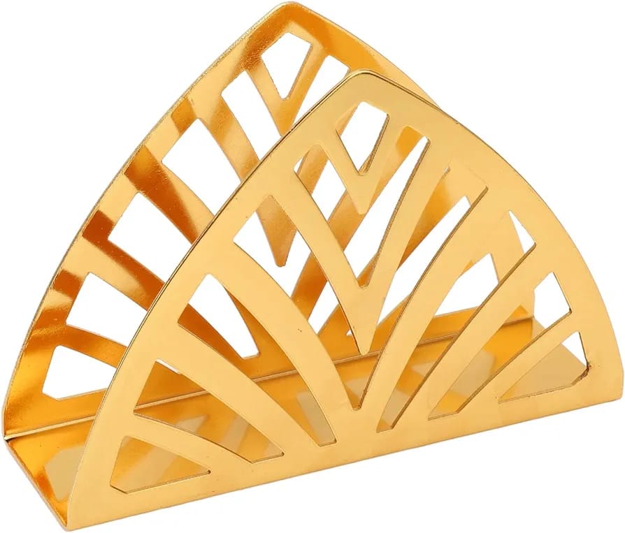 Picture of Creative Gold Metal Tissue Holder Storage Organizer Napkin Holder For Dinner Table-Gold