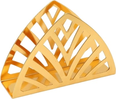 Picture of Creative Gold Metal Tissue Holder Storage Organizer Napkin Holder For Dinner Table-Gold